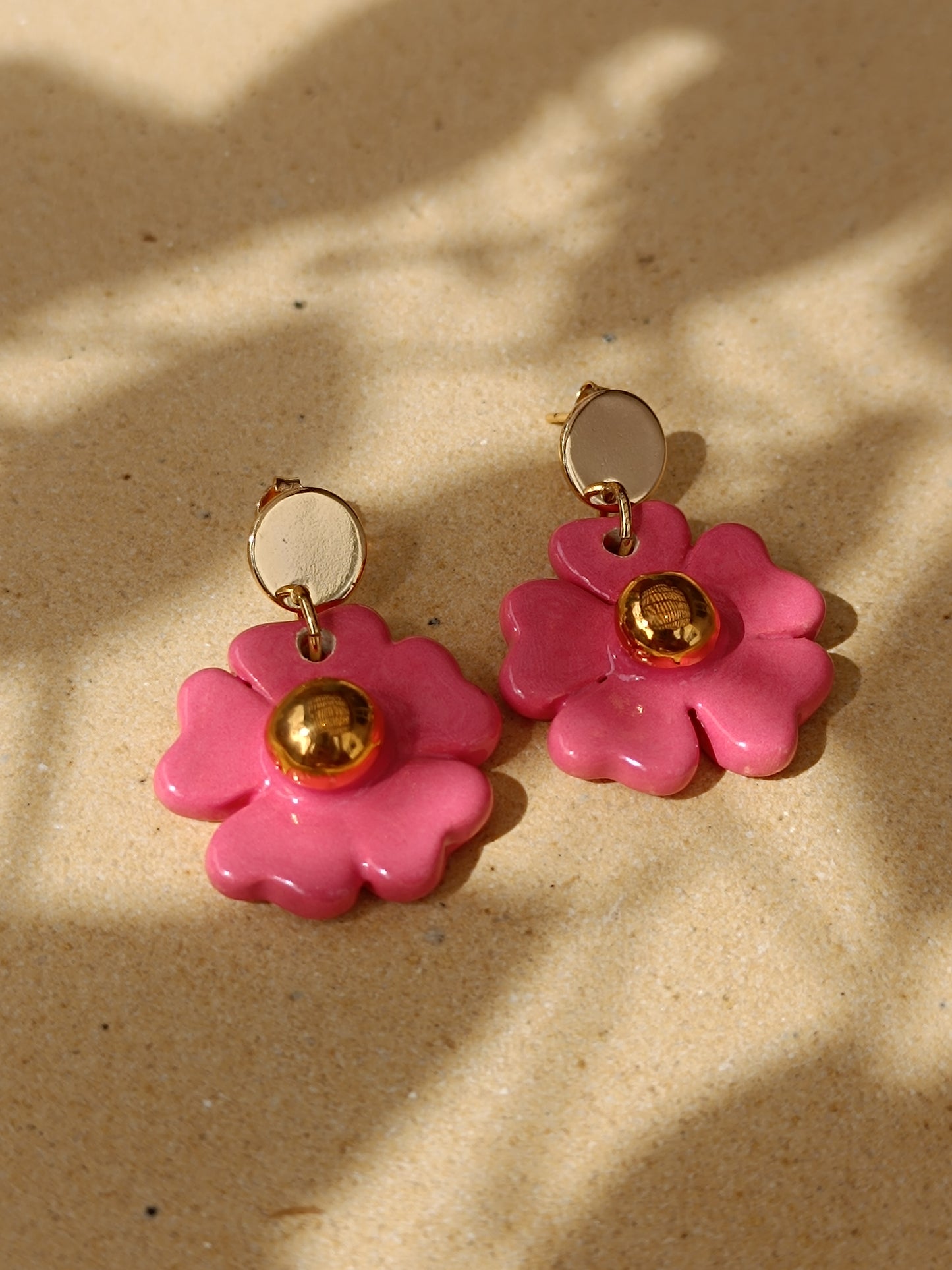 Aritos Flor - Base Circular