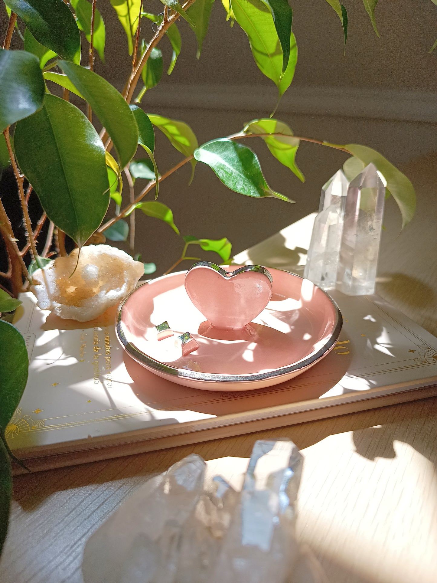 Porta Incienso Corazón con Brillos