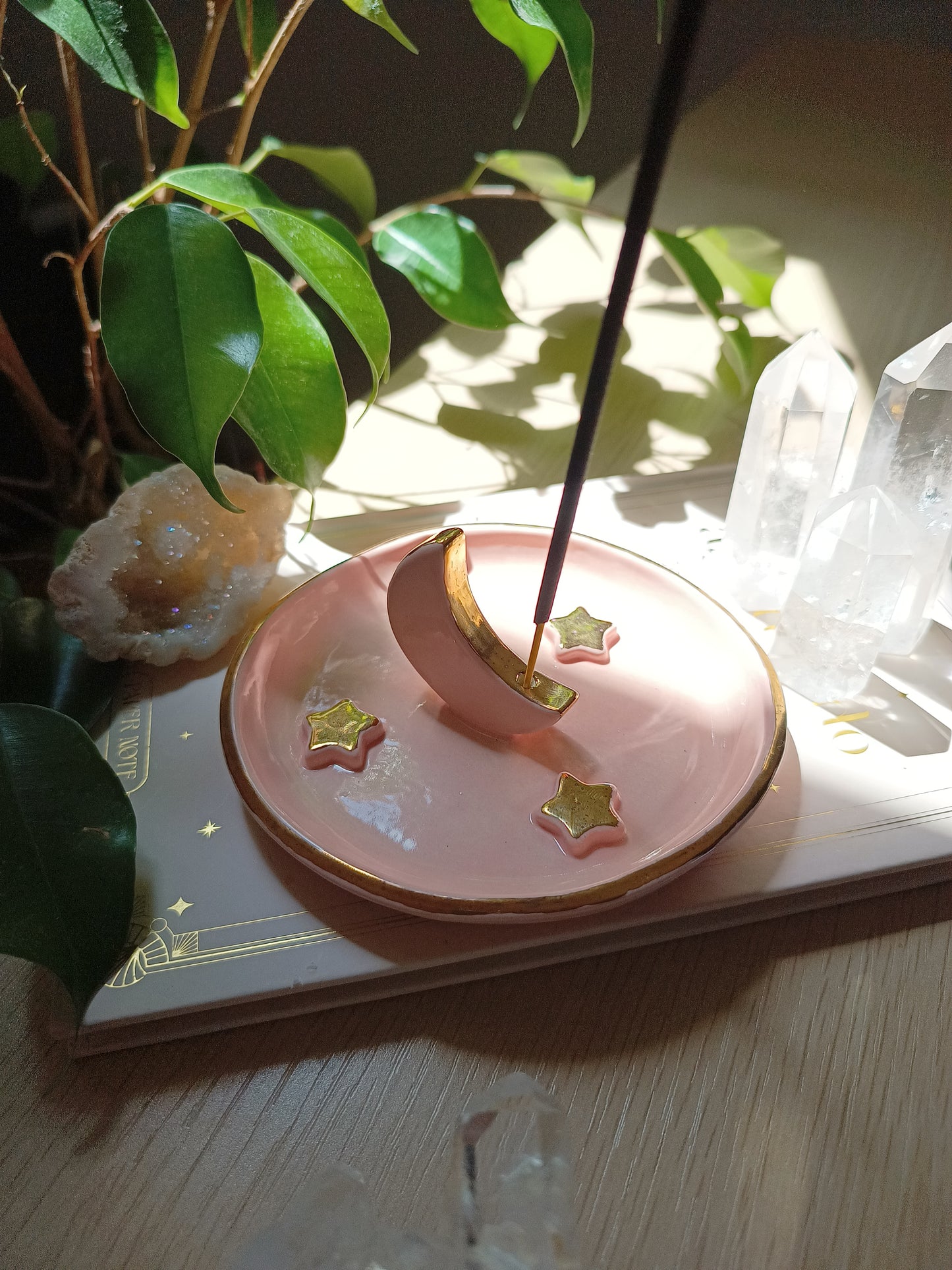 Porta Incienso Lunar con Estrellas