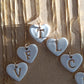 Dije corazón inicial con cadena
