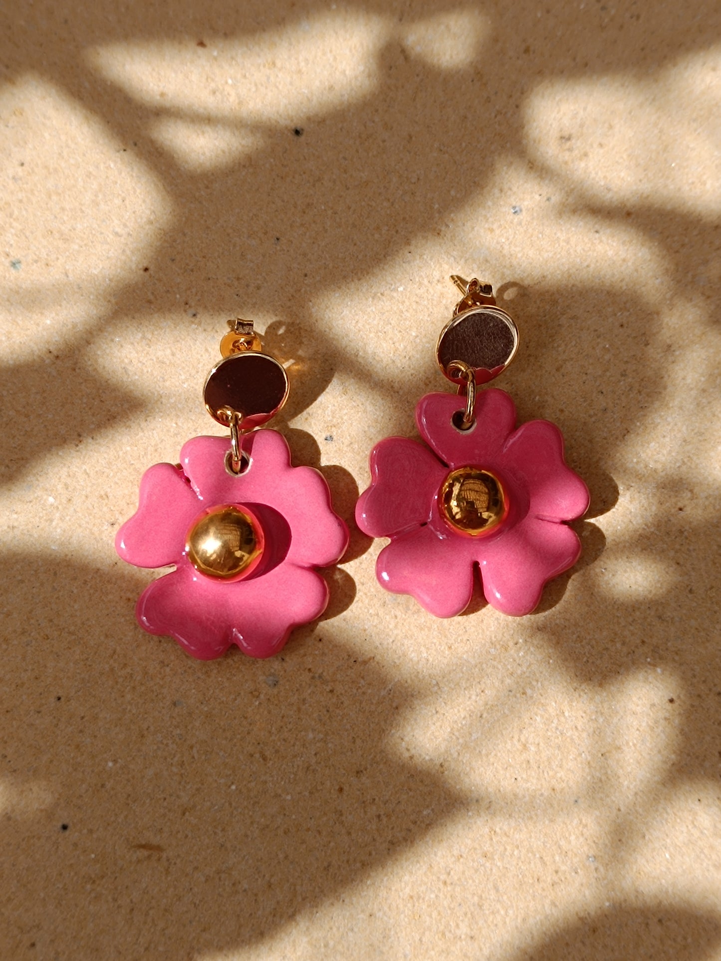 Aritos Flor - Base Circular