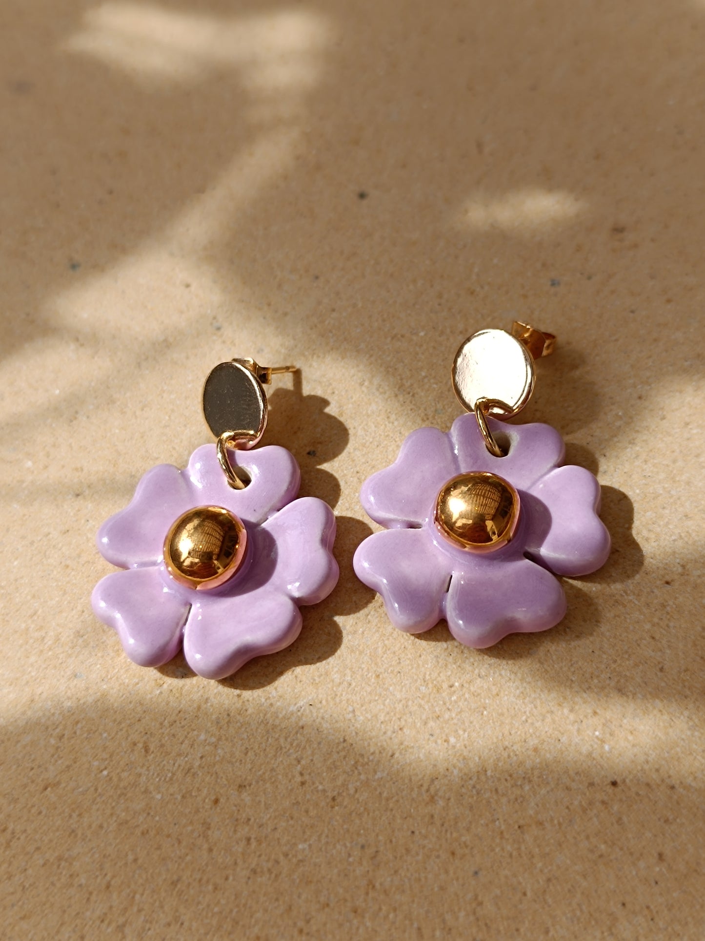 Aritos Flor - Base Circular