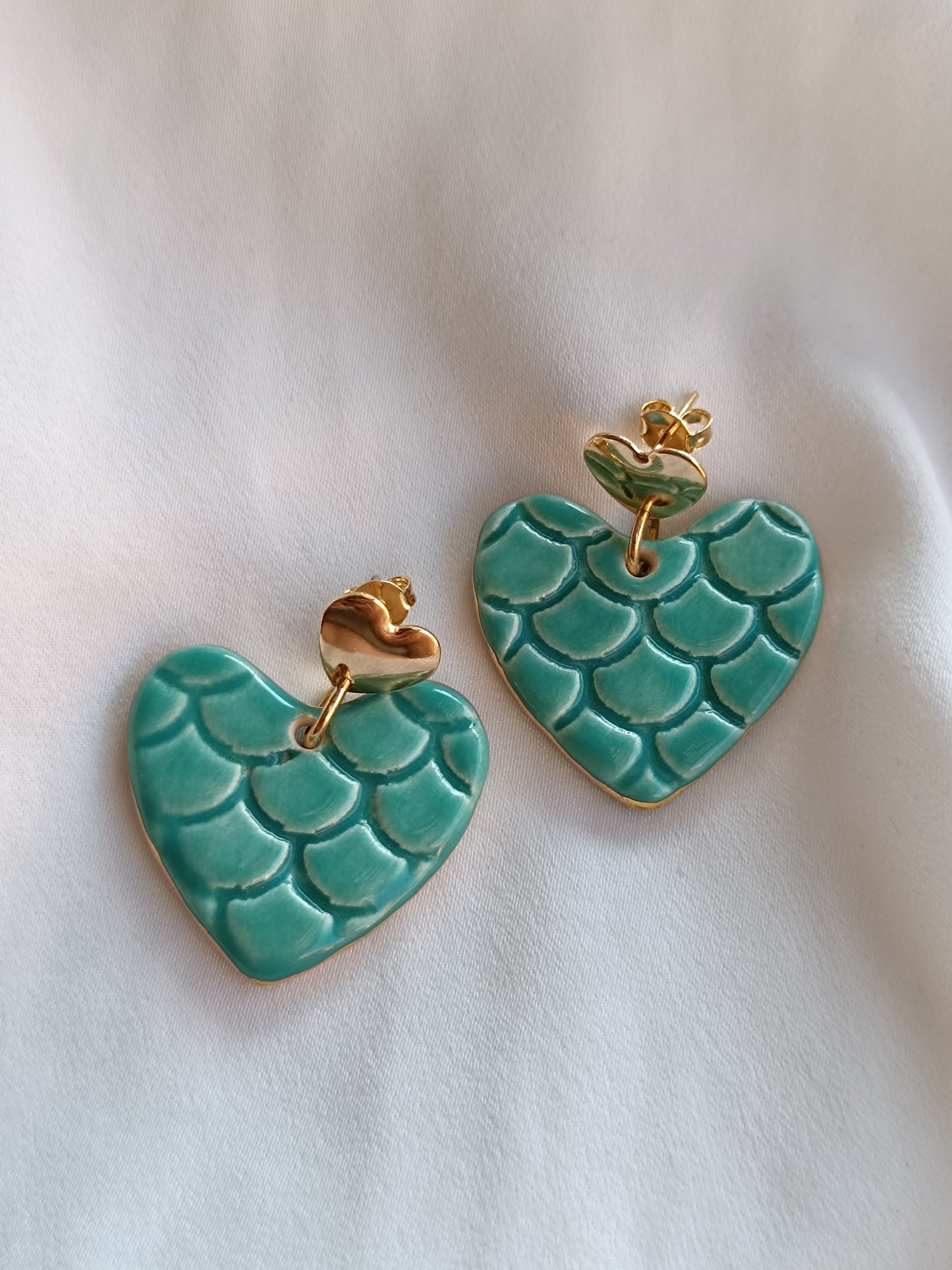 Aritos Corazón de Sirena - Base Corazón