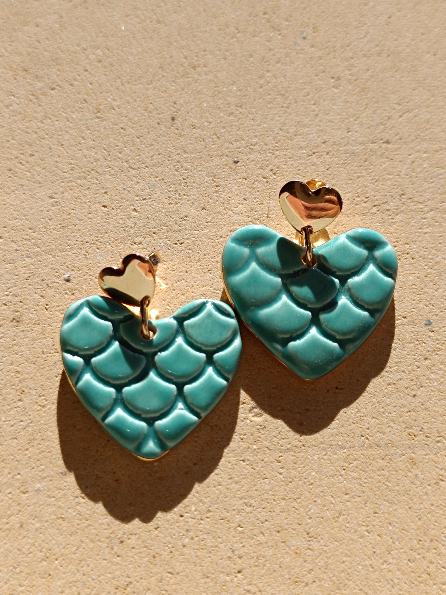 Aritos Corazón de Sirena - Base Corazón