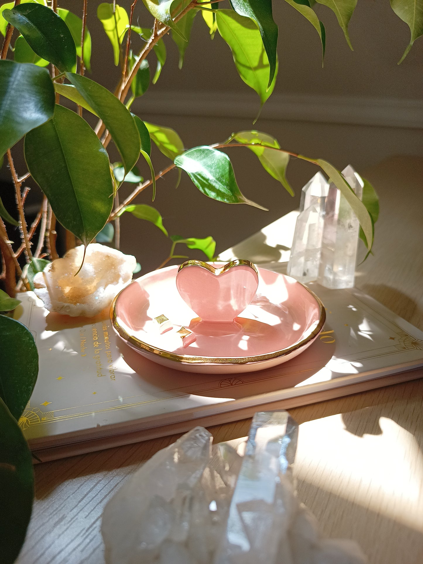 Porta Incienso Corazón con Brillos