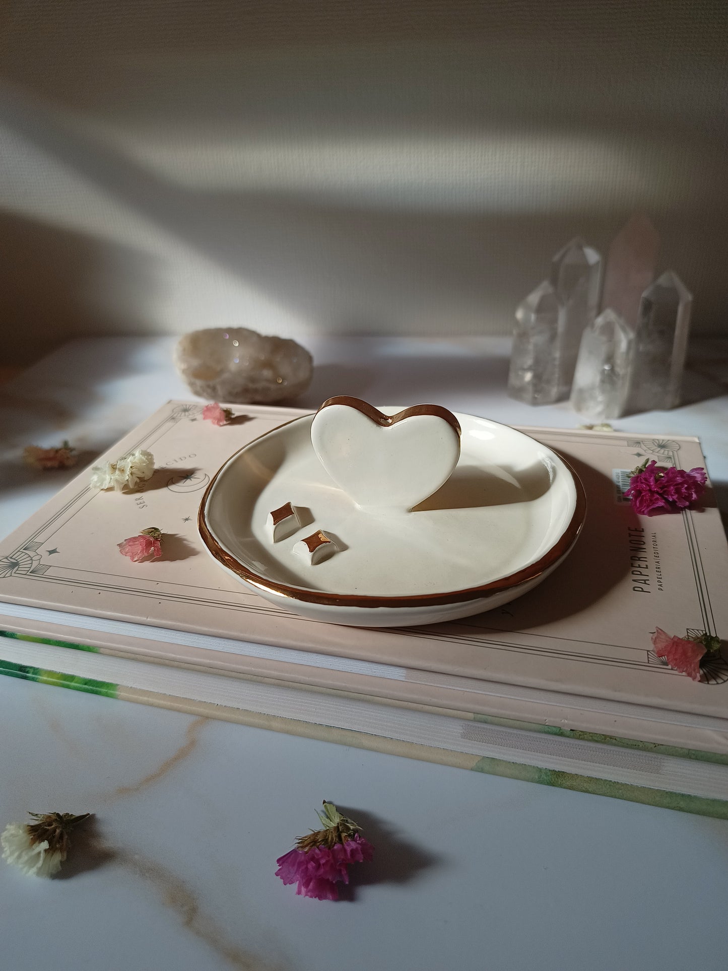 Porta Incienso Corazón con Brillos